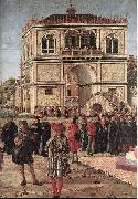 CARPACCIO, Vittore The Ambassadors Return to the English Court (detail) fdg Germany oil painting reproduction